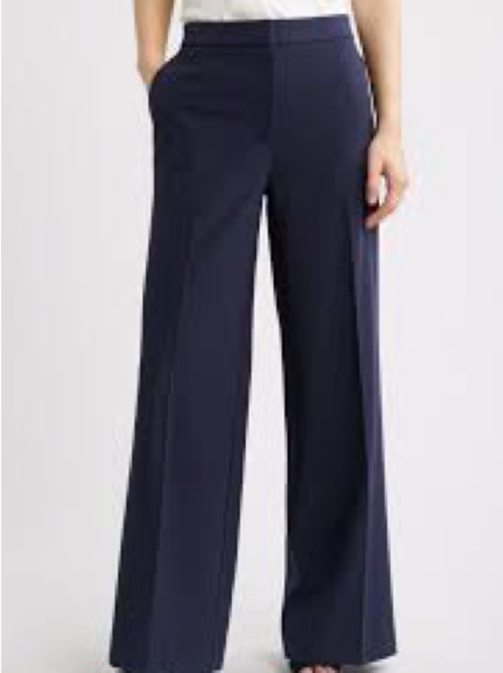 Nordstrom Navy Wide-Leg Trousers EUC
